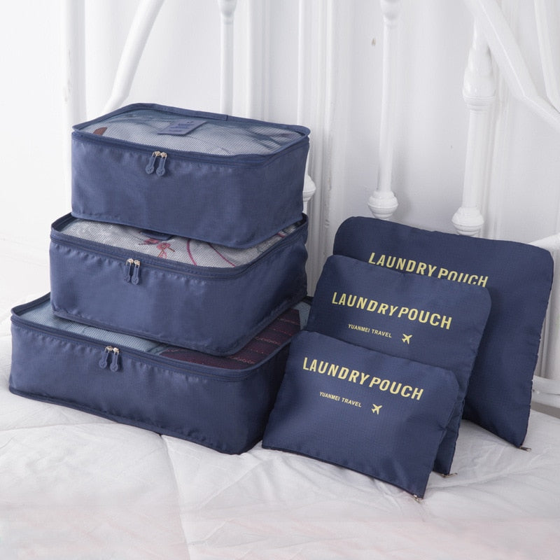 Six Piece Shoe Clothes Luggage Organizer Bags Travel Storage Bag Set Travel  Luggage Sorting Bag Clothing Sorting Bag Storage Bag