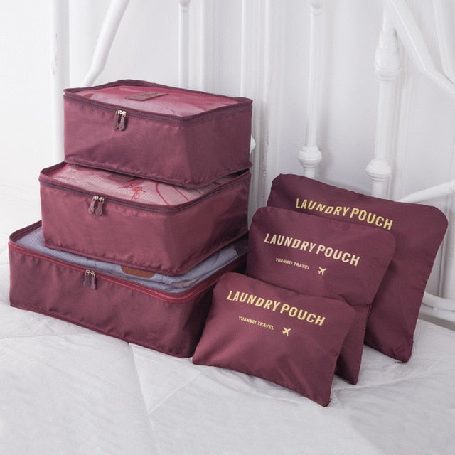 Protege 6-Piece Travel Bag Set Garment, Laundry, Shopping, Shoe & Travel Bag  New